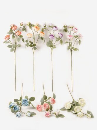 Artificial Flower 25*25*76cm Rose *5 Single stem GS-25823010-O1 Single Flowers 3,000+ sqm showroom with thousands of artificial flowers, plants & trees ready for global sourcing.