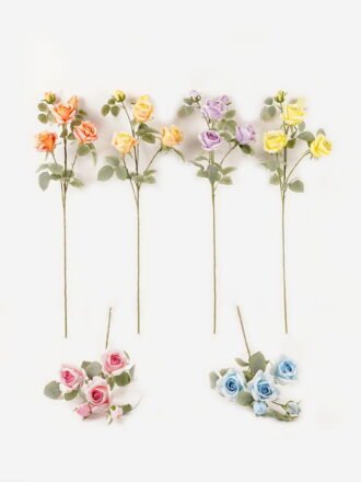 Artificial Flower 25*25*76cm Rose *5 Single stem GS-25823010-Z1 Single Flowers 3,000+ sqm showroom with thousands of artificial flowers, plants & trees ready for global sourcing.