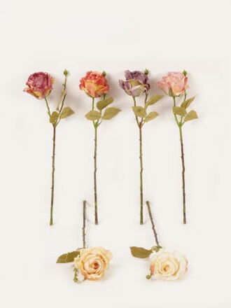 Artificial Flower 15*15*44cm Rose single stem GS-48723019-R1 Single Flowers 3,000+ sqm showroom with thousands of artificial flowers, plants & trees ready for global sourcing.