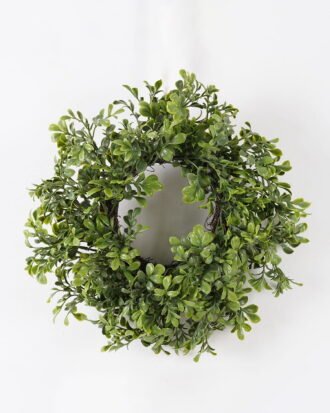 Artificial Plant 40*40cm leaf wreath GS-54023062 2024Feb YeahFlower is one of Chinese leading OEM manufacturers and exporters , supplying the silk flowers, wholesale artificial trees