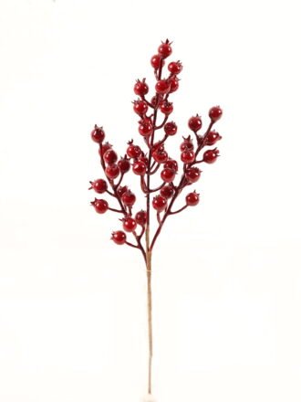Artificial Branch fruit H:35cm Fat Red Berry Pick  GS-3010088-335 Christmas Item 3,000+ sqm showroom with thousands of artificial flowers, plants & trees ready for global sourcing.
