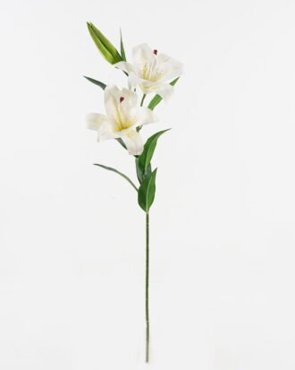 Artificial Flower 29*29*75cm Lily  *3 single stem/8 lvs GS-64923028-W2