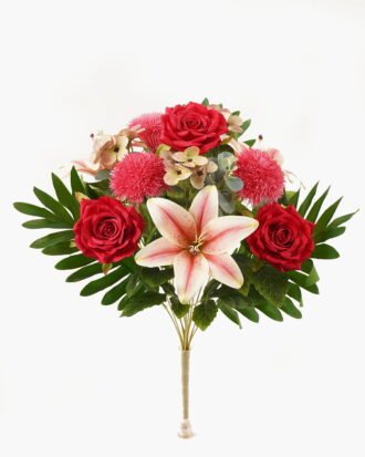 Artificial Flower 37*37*49cm Rose *13 Bush GS-67924002-R1 2024Apr YeahFlower is one of Chinese leading OEM manufacturers and exporters , supplying the silk flowers, wholesale artificial trees