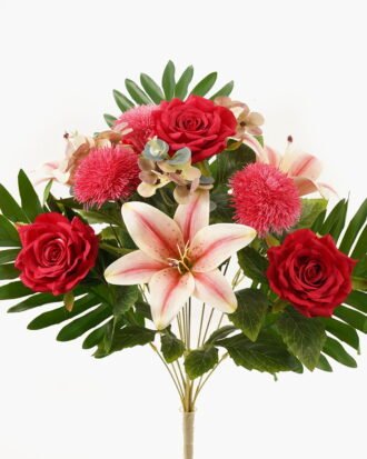 Artificial Flower 37*37*49cm Rose *13 Bush GS-67924002-R1 2024Apr YeahFlower is one of Chinese leading OEM manufacturers and exporters , supplying the silk flowers, wholesale artificial trees