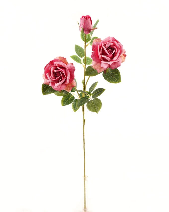 Artificial Flower 18*18*69cm Rose *3 single stem GS-128J24001-P1 Single Flowers 3,000+ sqm showroom with thousands of artificial flowers, plants & trees ready for global sourcing.