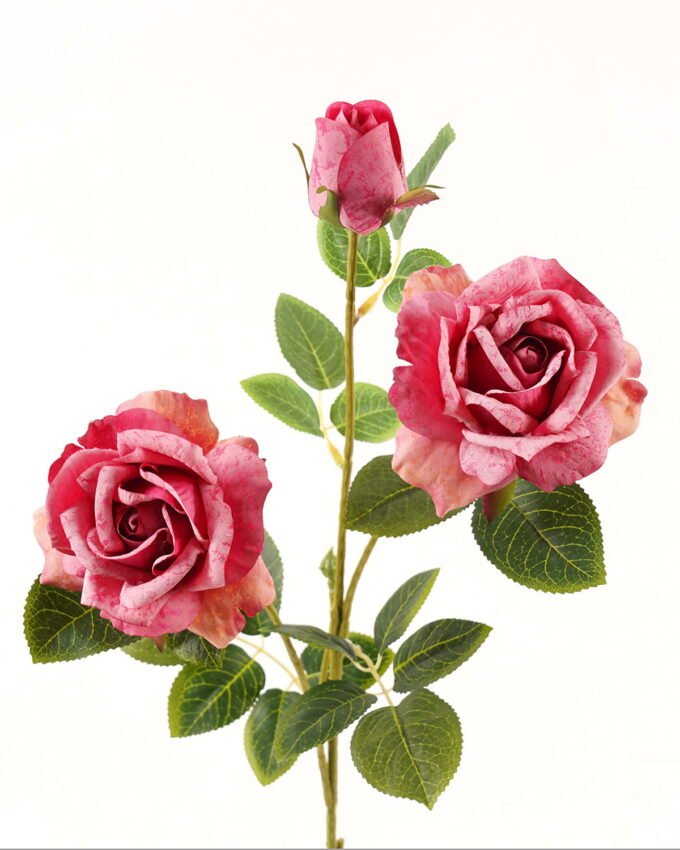 Artificial Flower 18*18*69cm Rose *3 single stem GS-128J24001-P1 Single Flowers 3,000+ sqm showroom with thousands of artificial flowers, plants & trees ready for global sourcing.