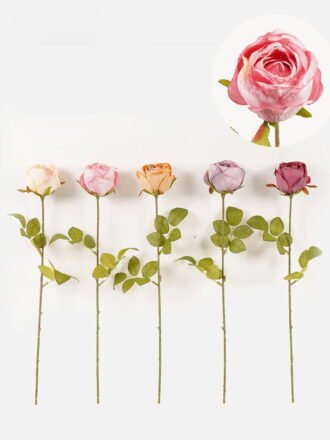 Artificial Flower SINGLE ROSE GS-17823012-W1 Single Flowers 3,000+ sqm showroom with thousands of artificial flowers, plants & trees ready for global sourcing.