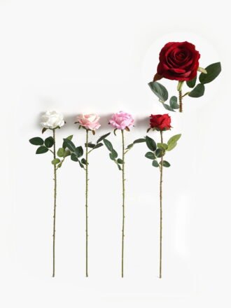 Artificial Flower ROSE*1 GS-17823008 Single Flowers 3,000+ sqm showroom with thousands of artificial flowers, plants & trees ready for global sourcing.