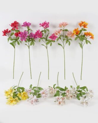 Artificial Flower 18*18*65cm Azalea *3  single stem GS-73324005 2024Apr YeahFlower is one of Chinese leading OEM manufacturers and exporters , supplying the silk flowers, wholesale artificial trees