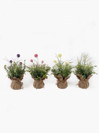 Artificial Flower 30*23*31cm Dandelion in burlap wrap GS-73424003-W1 Potted Flowers&Plants 3,000+ sqm showroom with thousands of artificial flowers, plants & trees ready for global sourcing.