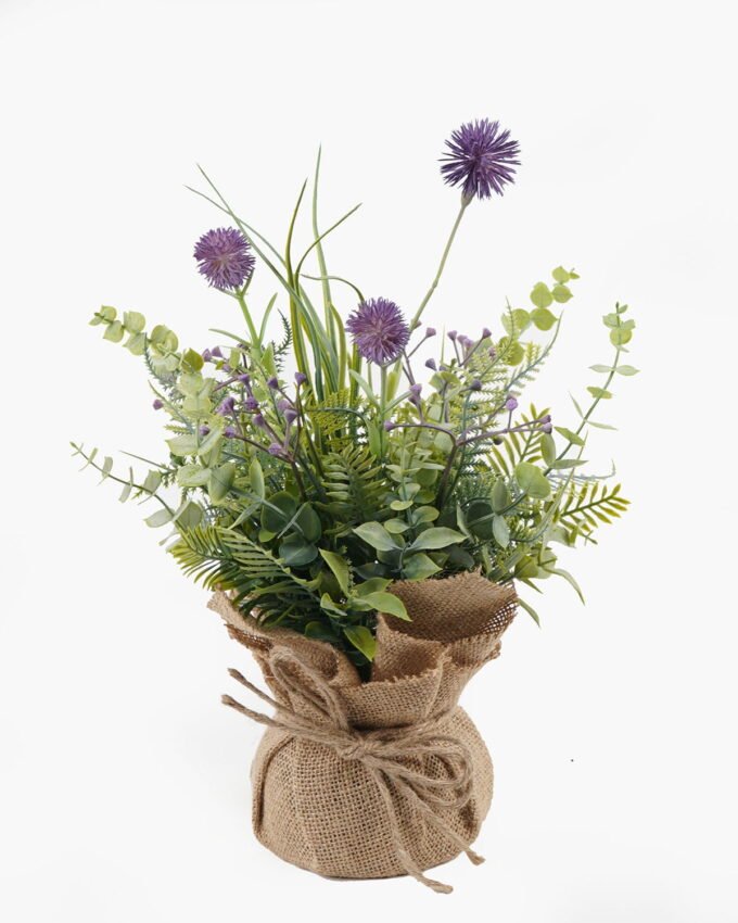 Artificial Flower 30*23*31cm Dandelion in burlap wrap GS-73424003 2024Apr YeahFlower is one of Chinese leading OEM manufacturers and exporters , supplying the silk flowers, wholesale artificial trees