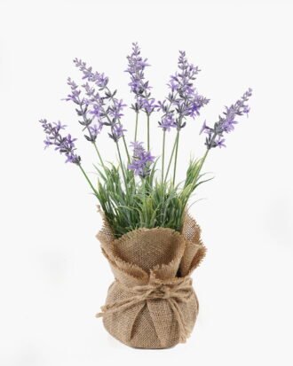 Artificial Flower 23*15*34 cm Lavender in burlap wrap GS-73424004 2024Apr YeahFlower is one of Chinese leading OEM manufacturers and exporters , supplying the silk flowers, wholesale artificial trees