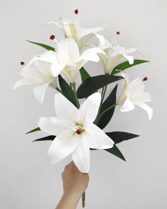 Artificial Flower 55cm Lily *6 Bush GS-64924001JJA 2024May YeahFlower is one of Chinese leading OEM manufacturers and exporters , supplying the silk flowers, wholesale artificial trees