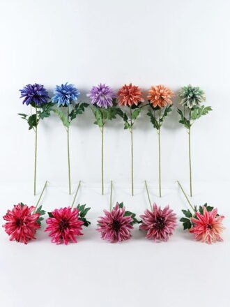 Artificial Flower 25*25*65cm Dahlia single stem GS-73824010-O2 Single Flowers 3,000+ sqm showroom with thousands of artificial flowers, plants & trees ready for global sourcing.