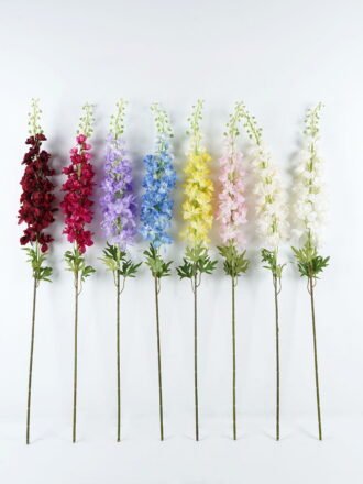 Artificial Flower 12*12*123cm Delphinium single stem GS-73824005-R1 Single Flowers 3,000+ sqm showroom with thousands of artificial flowers, plants & trees ready for global sourcing.