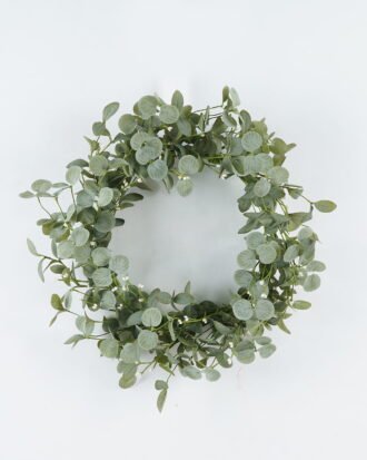 Artificial Flower 50*50*50cm Eucalyptus wreath GS-73624009 2024May YeahFlower is one of Chinese leading OEM manufacturers and exporters , supplying the silk flowers, wholesale artificial trees