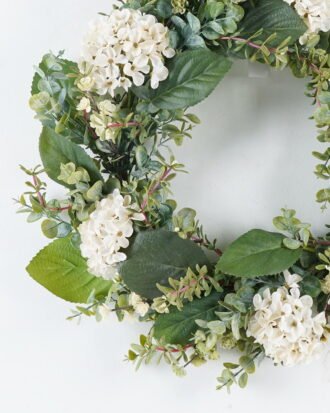 Artificial Flower 47*47*47cm Hydrangea wreath GS-73624005-W1 2024May YeahFlower is one of Chinese leading OEM manufacturers and exporters , supplying the silk flowers, wholesale artificial trees