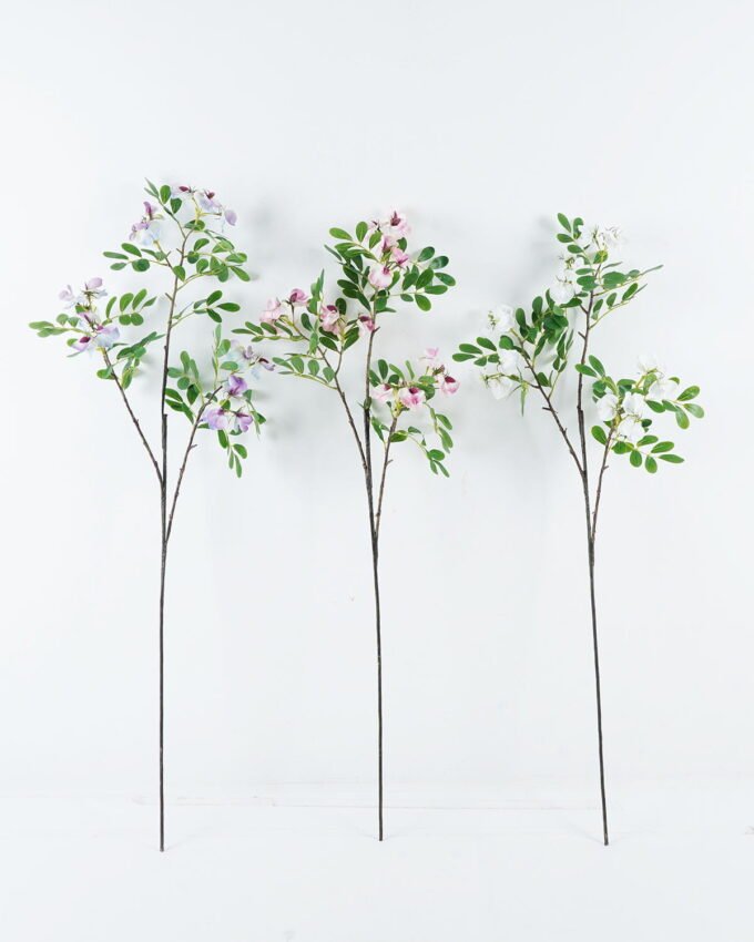 Artificial Flower 30*30*100cm Pea blossom*3 single stem GS-74424005 Single Flowers YeahFlower is one of Chinese leading OEM manufacturers and exporters , supplying the silk flowers, wholesale artificial trees