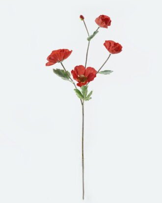 Artificial Flower 12*12*71cm Poppy*5 single stem GS-71224022-R1 2024May YeahFlower is one of Chinese leading OEM manufacturers and exporters , supplying the silk flowers, wholesale artificial trees