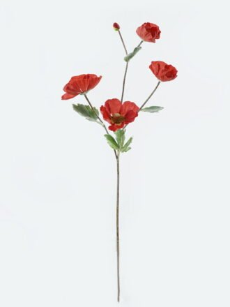 Artificial Flower 12*12*71cm Poppy*5 single stem GS-71224022-P1 Single Flowers 3,000+ sqm showroom with thousands of artificial flowers, plants & trees ready for global sourcing.