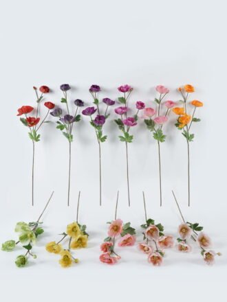 Artificial Flower 38*38*103cm leaf*3 single stem GS-71224021 Single Flowers 3,000+ sqm showroom with thousands of artificial flowers, plants & trees ready for global sourcing.