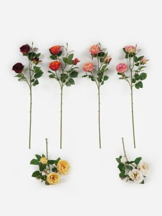 Artificial Flower 15*15*60cm Rose *2 single stem GS-55124001-W1 Single Flowers 3,000+ sqm showroom with thousands of artificial flowers, plants & trees ready for global sourcing.
