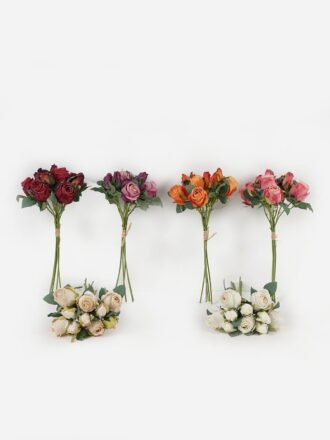 Artificial Flower 20*20*22cm  Rose  *9 bundle GS-55124002-W1 Bouquet 3,000+ sqm showroom with thousands of artificial flowers, plants & trees ready for global sourcing.