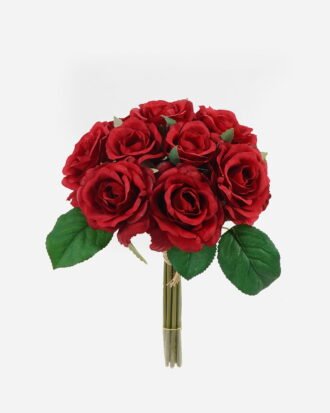 Artificial Flower 19*19*24cm Rose *9 bundle GS-55124009-R1 2024May YeahFlower is one of Chinese leading OEM manufacturers and exporters , supplying the silk flowers, wholesale artificial trees