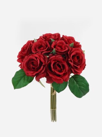 Artificial Flower 19*19*24cm Rose *9 bundle GS-55124009-P1 Bouquet 3,000+ sqm showroom with thousands of artificial flowers, plants & trees ready for global sourcing.