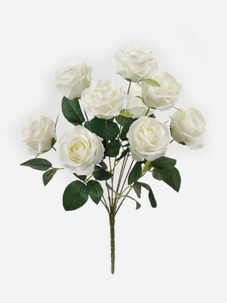 Artificial Flower 23*23*46cm Rose *9 bush GS-55124011 Flowers Bush 3,000+ sqm showroom with thousands of artificial flowers, plants & trees ready for global sourcing.