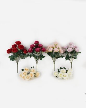 Artificial Flower 26*26*46cm Rose *9 bush GS-55124010