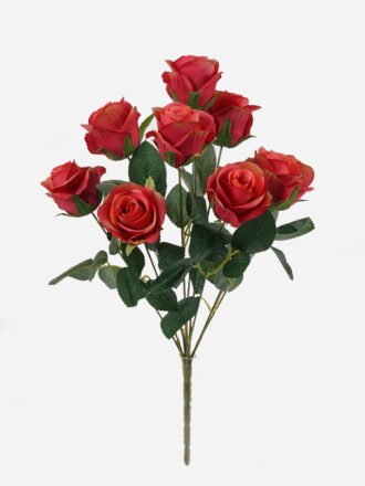 Artificial Flower 23*23*46cm Rose *9 bush GS-55124011-C1 Flowers Bush 3,000+ sqm showroom with thousands of artificial flowers, plants & trees ready for global sourcing.