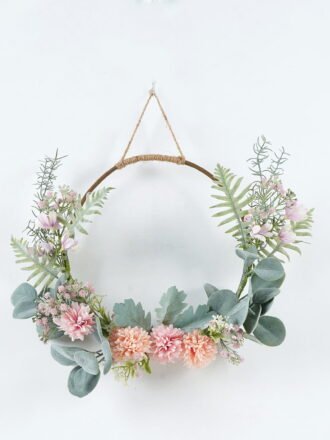 Artificial Plant 50*50cm Maple Leaf wreath GS-17724062 WREATH 3,000+ sqm showroom with thousands of artificial flowers, plants & trees ready for global sourcing.