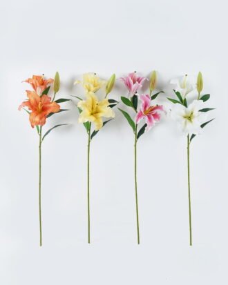 Artificial Flower 27*27*82cm Lily *3 single stem GS-68624002 2024Jun YeahFlower is one of Chinese leading OEM manufacturers and exporters , supplying the silk flowers, wholesale artificial trees