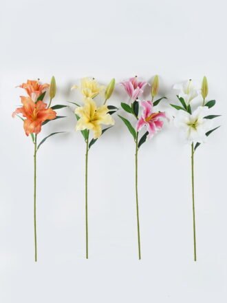 Artificial Flower 27*27*82cm Lily *3 single stem GS-68624002-O1 Single Flowers 3,000+ sqm showroom with thousands of artificial flowers, plants & trees ready for global sourcing.
