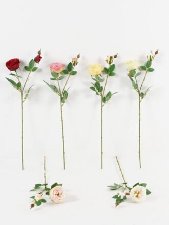 Artificial Flower 26*26*70cm Rose *6 single stem GS-55124005-Y1 Single Flowers 3,000+ sqm showroom with thousands of artificial flowers, plants & trees ready for global sourcing.