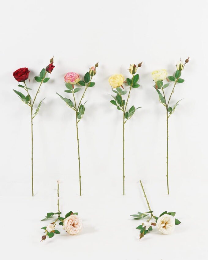 Artificial Flower 15*15*60cm Rose *2 single stem GS-55124012 Single Flowers 3,000+ sqm showroom with thousands of artificial flowers, plants & trees ready for global sourcing.