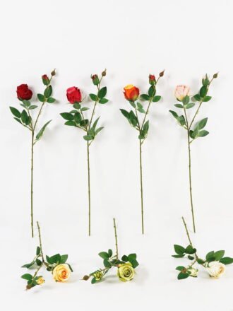 Artificial Flower 15*15*60cm Rose *2 single stem GS-55124012-W1 Single Flowers 3,000+ sqm showroom with thousands of artificial flowers, plants & trees ready for global sourcing.