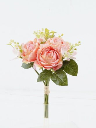 Artificial Flower 20*20*33cm Rose *3 bouquet GS-128J24008 Bouquet 3,000+ sqm showroom with thousands of artificial flowers, plants & trees ready for global sourcing.