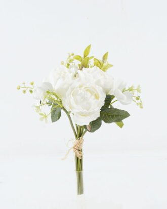 Artificial Flower 20*20*33cm Rose *3 bouquet GS-128J24008-W1 Bouquet 3,000+ sqm showroom with thousands of artificial flowers, plants & trees ready for global sourcing.