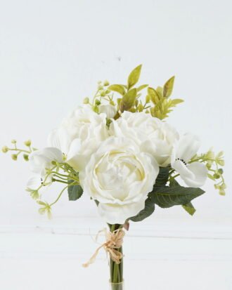 Artificial Flower 20*20*33cm Rose *3 bouquet GS-128J24008-W1 Bouquet 3,000+ sqm showroom with thousands of artificial flowers, plants & trees ready for global sourcing.