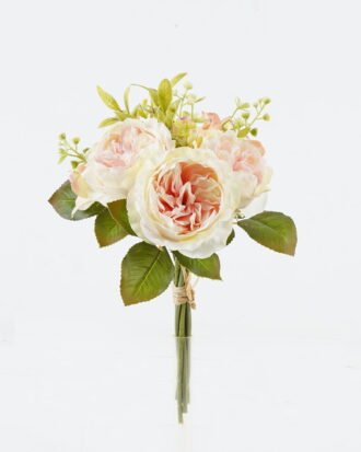 Artificial Flower 21*21*33cm Rose *3 bouquet GS-128J24009-P2 Bouquet 3,000+ sqm showroom with thousands of artificial flowers, plants & trees ready for global sourcing.
