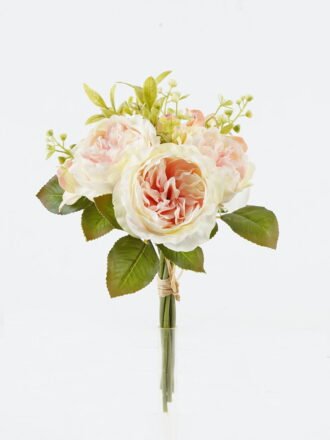 Artificial Flower 21*21*33cm Rose *3 bouquet GS-128J24009 Bouquet 3,000+ sqm showroom with thousands of artificial flowers, plants & trees ready for global sourcing.