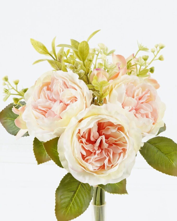 Artificial Flower 21*21*33cm Rose *3 bouquet GS-128J24009-P2 2024Jun YeahFlower is one of Chinese leading OEM manufacturers and exporters , supplying the silk flowers, wholesale artificial trees