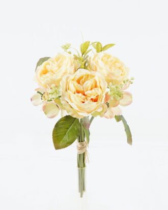 Artificial Flower 21*21*33cm Rose *3 bouquet GS-128J24009-Y1 Bouquet 3,000+ sqm showroom with thousands of artificial flowers, plants & trees ready for global sourcing.
