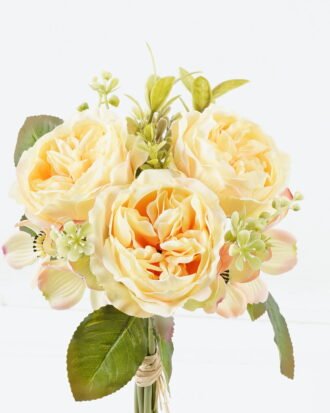 Artificial Flower 21*21*33cm Rose *3 bouquet GS-128J24009-Y1 Bouquet 3,000+ sqm showroom with thousands of artificial flowers, plants & trees ready for global sourcing.