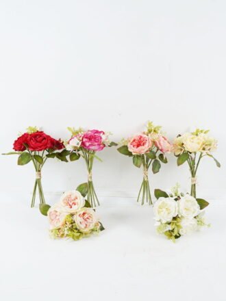 Artificial Flower 20*20*33cm Rose *3 bouquet GS-128J24008-Z1 Bouquet 3,000+ sqm showroom with thousands of artificial flowers, plants & trees ready for global sourcing.