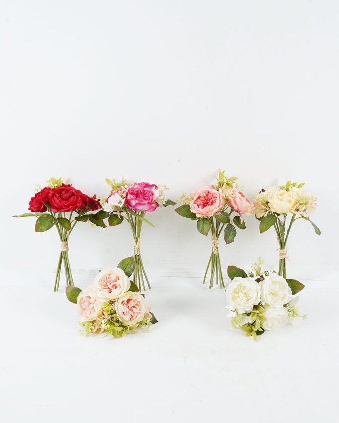 Artificial Flower 21*21*33cm Rose *3 bouquet GS-128J24009 2024Jun YeahFlower is one of Chinese leading OEM manufacturers and exporters , supplying the silk flowers, wholesale artificial trees