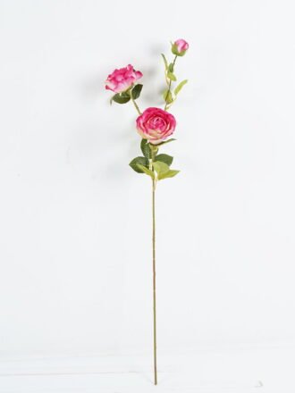 Artificial Flower 14*14*81cm Rose *3 single stem GS-128J24011-R1 Single Flowers 3,000+ sqm showroom with thousands of artificial flowers, plants & trees ready for global sourcing.