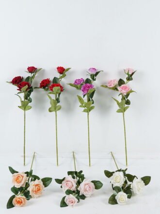 Artificial Flower 10*10*50cm Rose single stem GS-39624007 Single Flowers 3,000+ sqm showroom with thousands of artificial flowers, plants & trees ready for global sourcing.